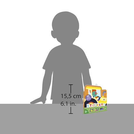 50 grandes stickers repositionnables véhicule MULTICOLORE 2 - vertbaudet enfant 