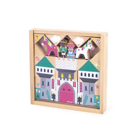 Cubes  en bois fsc royaume enchante, 36 pcs Multicolore 1 - vertbaudet enfant 