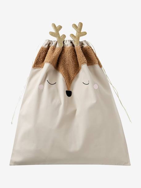 Sac hotte renne de Noël beige doré 3 - vertbaudet enfant 
