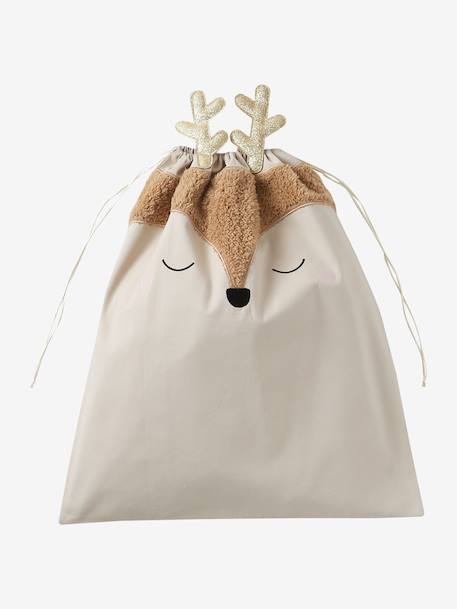 Sac hotte renne de Noël beige doré 4 - vertbaudet enfant 