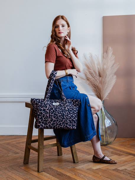 Sac Madrid tote bag marron imprimé+ocre 2 - vertbaudet enfant 