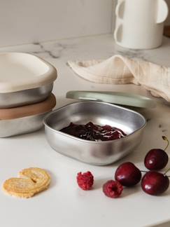 Puériculture-Repas-Vaisselle, coffret repas-Lot de 3 boites repas inox