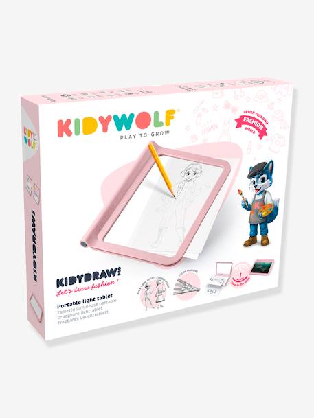 KIDYDRAW-PRO - Table lumineuse nomade - kaki+rose 10 - vertbaudet enfant 
