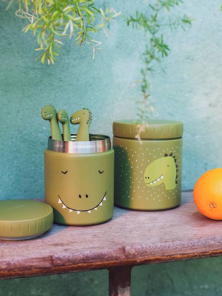Boîte à goûter/lunch box isotherme 500 ml Animal Mr Dino+Mr Fox 1 - vertbaudet enfant 
