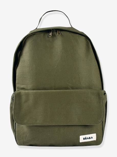 Sac à dos à langer Tokyo kaki+marron imprimé+ocre 3 - vertbaudet enfant 