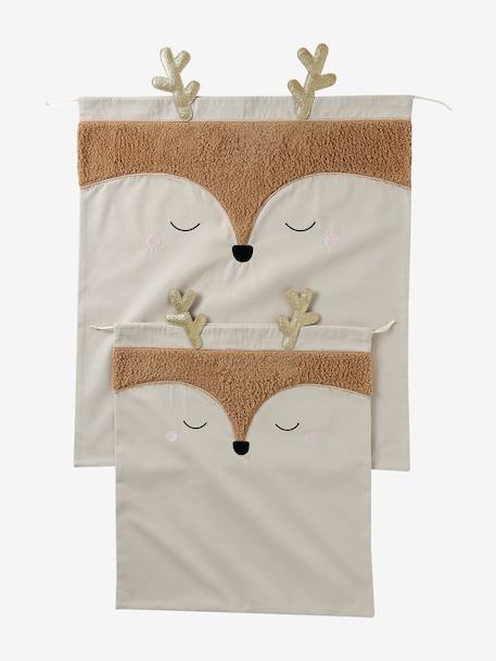 Sac hotte renne de Noël beige doré 6 - vertbaudet enfant 