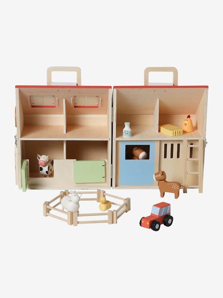 Ferme avec accessoires en bois FSC® rouge 10 - vertbaudet enfant 