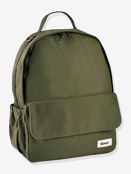Sac à dos à langer Tokyo kaki+marron imprimé+ocre 5 - vertbaudet enfant 