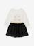 Ensemble bébé fille t-shirt jupon glitter noir 1 - vertbaudet enfant 