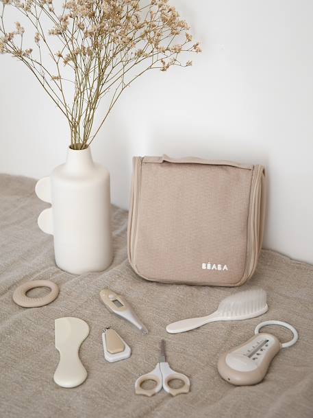 Trousse de toilette et 10 accessoires beige+vert sauge 1 - vertbaudet enfant 