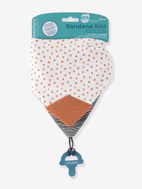 Pack 2 bavoirs bandana + attache sucette - terracotta 1 - vertbaudet enfant 