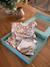 Coffret cadeau premier repas rose+vert sauge 1 - vertbaudet enfant 