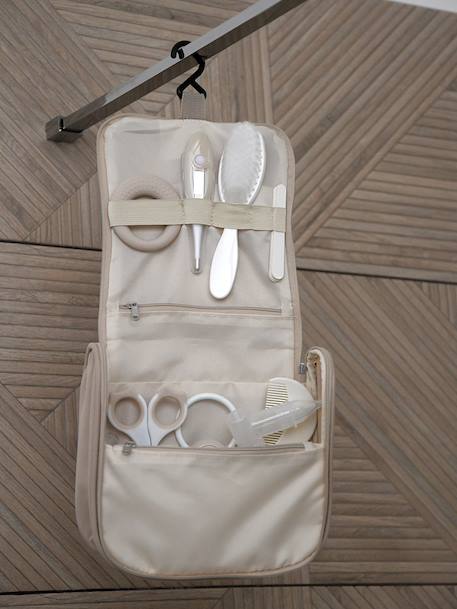 Trousse de toilette et 10 accessoires beige+vert sauge 2 - vertbaudet enfant 