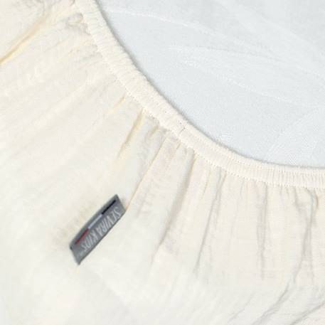 Drap housse uni en gaze de coton Beige+Blanc+Bleu+Camel+Écru+Gris+Terracotta+Vert de gris+Vert eucalyptus+Vieux rose 26 - vertbaudet enfant 