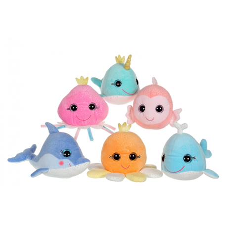 Peluche - peluche sonore poisson bellabloo friends - 18 cm Corail 5 - vertbaudet enfant 