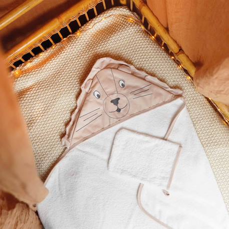 Cape de bain pour bébé Beige 3 - vertbaudet enfant 
