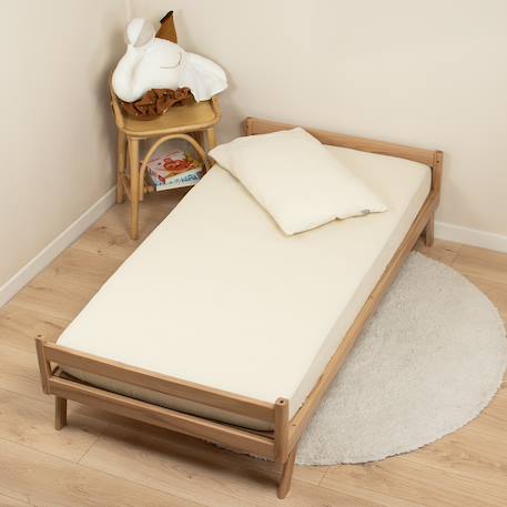 Drap housse uni en gaze de coton Beige+Blanc+Bleu+Camel+Écru+Gris+Terracotta+Vert de gris+Vert eucalyptus+Vieux rose 23 - vertbaudet enfant 