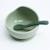 Trousseau repas silicone bébé - 2 pièces Vert olive 1 - vertbaudet enfant 