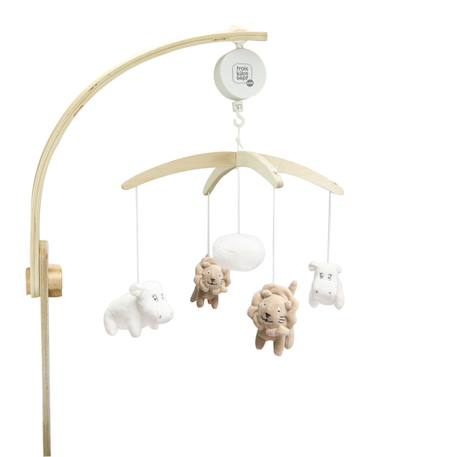 Mobile musical lions & hippopotames Beige 1 - vertbaudet enfant 