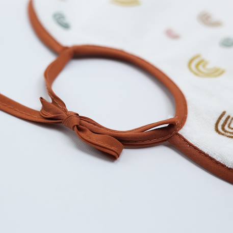 5 bavoirs 1er âge à lacets Terracotta 4 - vertbaudet enfant 