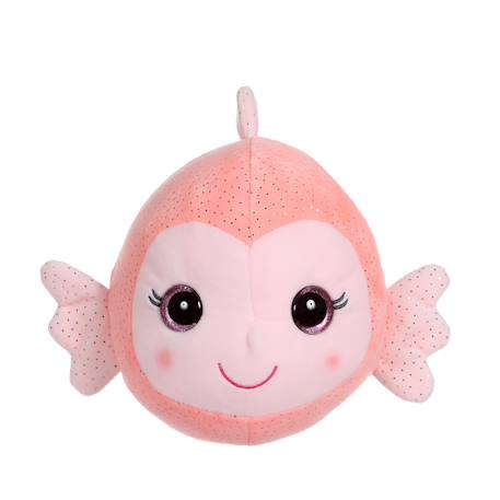 Peluche - peluche sonore poisson bellabloo friends - 18 cm Corail 2 - vertbaudet enfant 