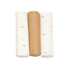 Puériculture-Matelas, accessoires de lange-3 langes doux pour bébé