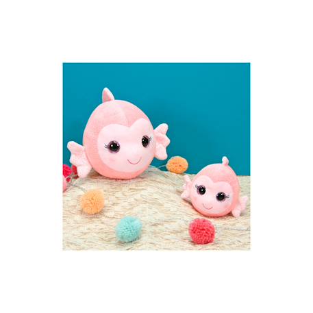 Peluche - peluche sonore poisson bellabloo friends - 18 cm Corail 4 - vertbaudet enfant 