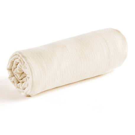 Drap housse uni en gaze de coton Beige+Blanc+Bleu+Camel+Écru+Gris+Terracotta+Vert de gris+Vert eucalyptus+Vieux rose 24 - vertbaudet enfant 