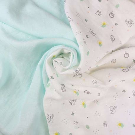 Lot de 2 langes Vert 2 - vertbaudet enfant 