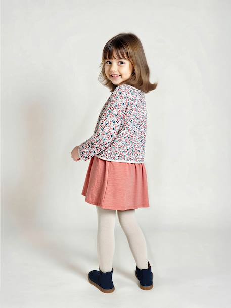 Ensemble robe et gilet matelassé fille anthracite+bois de rose 14 - vertbaudet enfant 