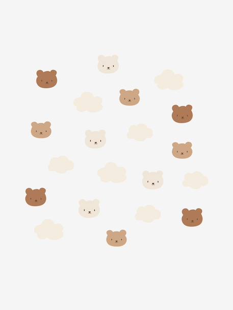 Lot de 20 stickers oursons et nuages beige 3 - vertbaudet enfant 