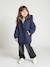 Parka fille à capuche doublée imitation fourrure bois de rose+camel+marine+noir+prune+vert foncé 15 - vertbaudet enfant 