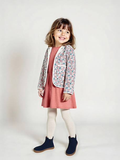 Ensemble robe et gilet matelassé fille anthracite+bois de rose 7 - vertbaudet enfant 