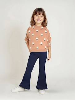 -Ensemble sweat imprimé et legging flare fille