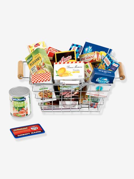 Panier de course garni de boîtes factices de produits de marques. multicolore 3 - vertbaudet enfant 