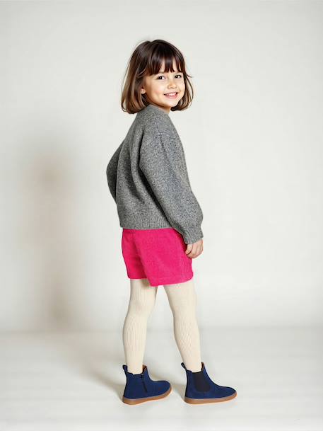 Gilet fille maille mousseuse gris chiné+vanille 8 - vertbaudet enfant 