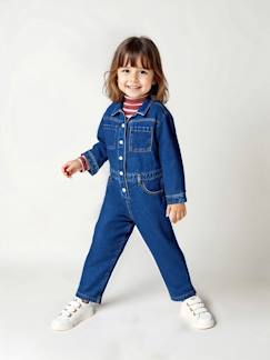 Combinaison fille jean style worker   - vertbaudet enfant