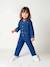 Combinaison fille jean style worker bleu moyen 1 - vertbaudet enfant 