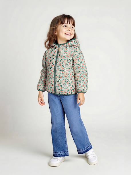 Doudoune fille légère réversible vert émeraude+vert sauge 11 - vertbaudet enfant 