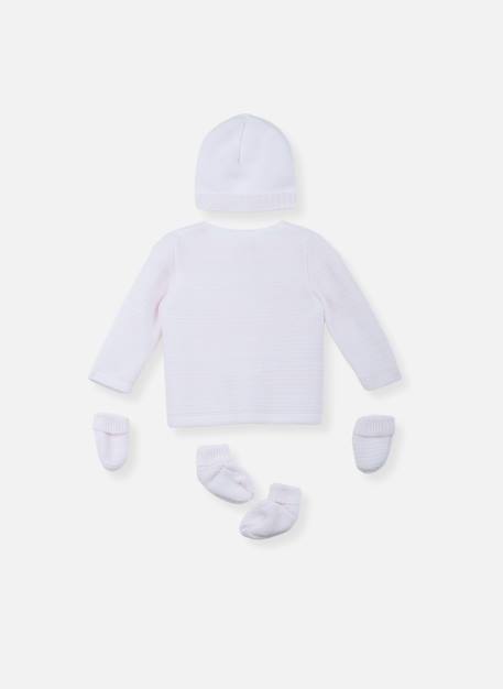 Lot maternité coton bio Blanc+Gris chiné+Rose chiné 7 - vertbaudet enfant 