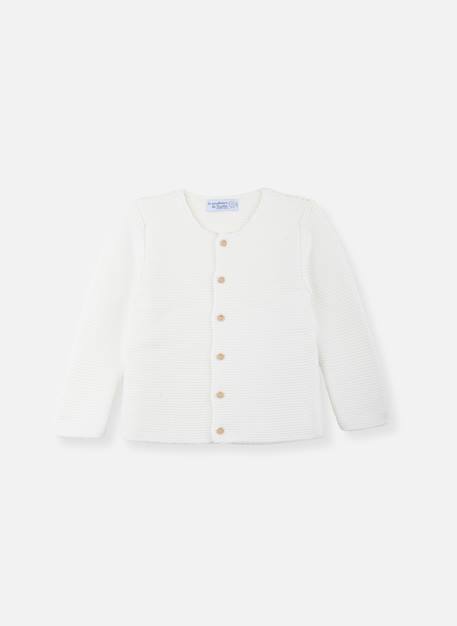Gilet grand bébé en coton - édition « la vie en couleur » Bleu campanule+Citrouille (marsala)+Farine+Moutarde+Rose petunia+Rose saumon pale ( powder)+Vert billard 5 - vertbaudet enfant 
