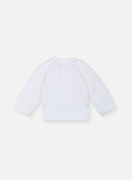Brassière bébé nid d'abeille Blanc+Gris pur 2 - vertbaudet enfant 