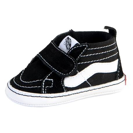 Baskets montantes  à scratch  velours Black true white 2 - vertbaudet enfant 