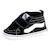 Baskets montantes  à scratch  velours Black true white 2 - vertbaudet enfant 