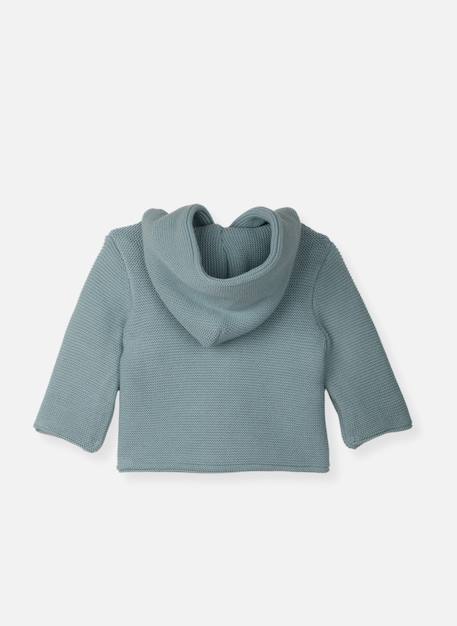 Manteaux bébé en coton - collection «petits chats» Blanc+Bleu danube+Bleu orage+Bouton de rose 5 - vertbaudet enfant 