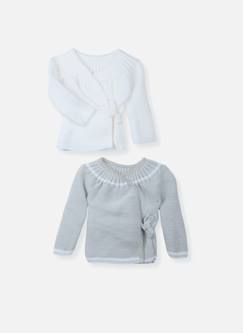 Lot de 2 brassières à liens bébé  - vertbaudet enfant
