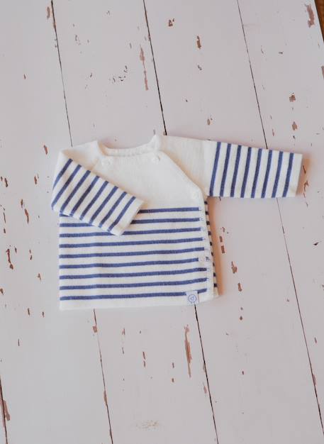 Brassière marinière  bébé Blanc/bleu nuit+Blanc/coquelicot 3 - vertbaudet enfant 