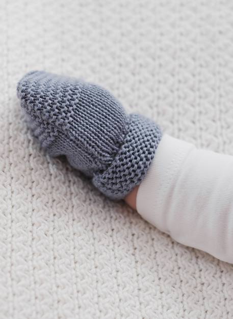 Moufles bébé en coton Blanc+Bleu danube+Bleu orage+Bouton de rose 6 - vertbaudet enfant 