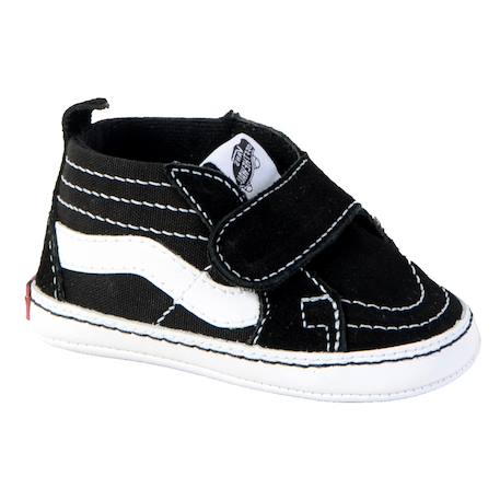 Baskets montantes  à scratch  velours Black true white 1 - vertbaudet enfant 