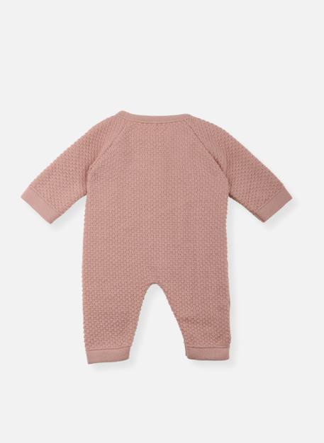 Combinaison bébé nid d'abeille Blanc+Bleu tradewinds+Rose misty 7 - vertbaudet enfant 